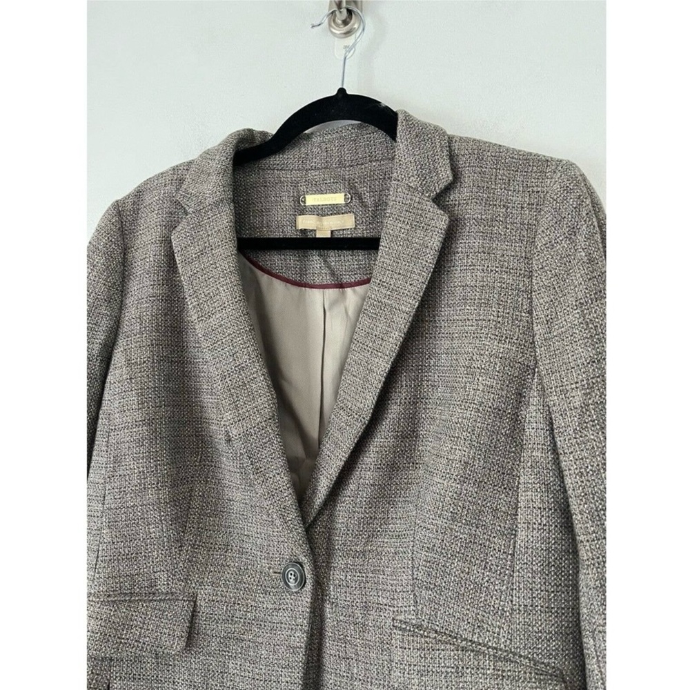 Talbots Light Gray Wool Blend Single Button Fitte… - image 3